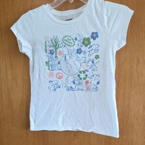 Peanuts White Tee with Colorful Graphics